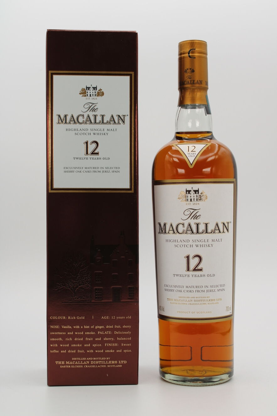 The Macallan Highland Single Malt Scotch Sherry Oak Cask 12 Year Old