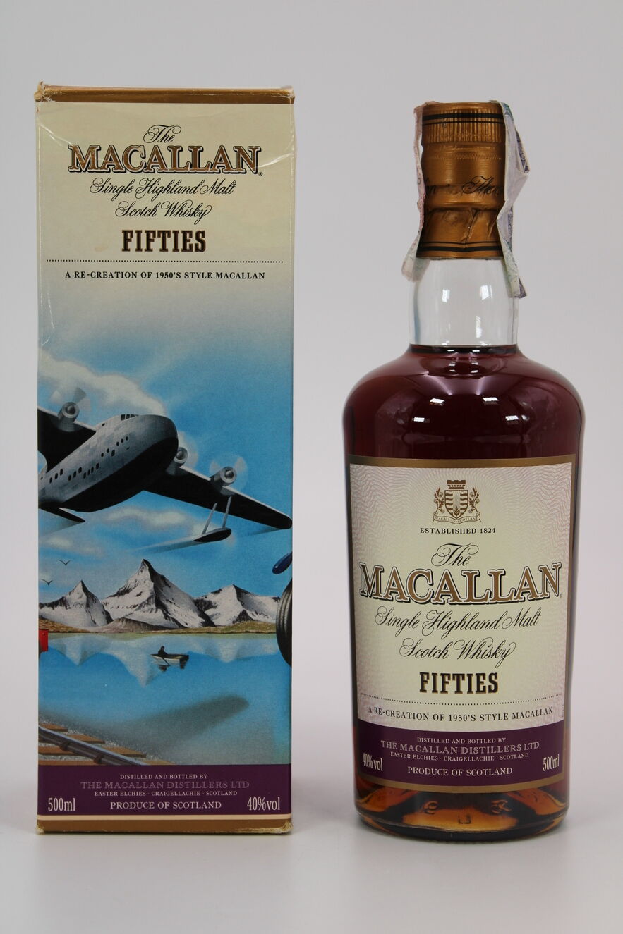 Macallan - Travel Decades Series - Fifties (50cl) Auction | Highland Whisky  Auctions